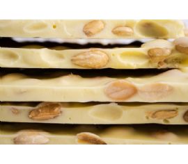 Chocolate blanco con almendras 250g